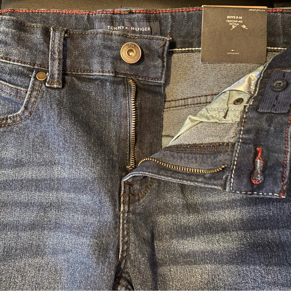 Tommy Hilfiger Boys Denim Shorts Boys Size 14 Blue Denim Adjustable Waist